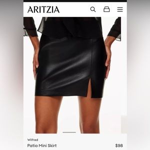 Aritzia Wilfred faux leather skirt